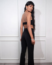 Diamond String Trouser - Black